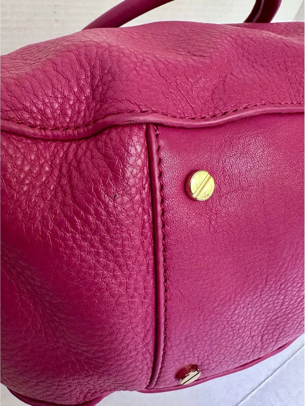 Tory Burch Amanda Bright Pink / Magenta Classic Hobo /Satchel Bag